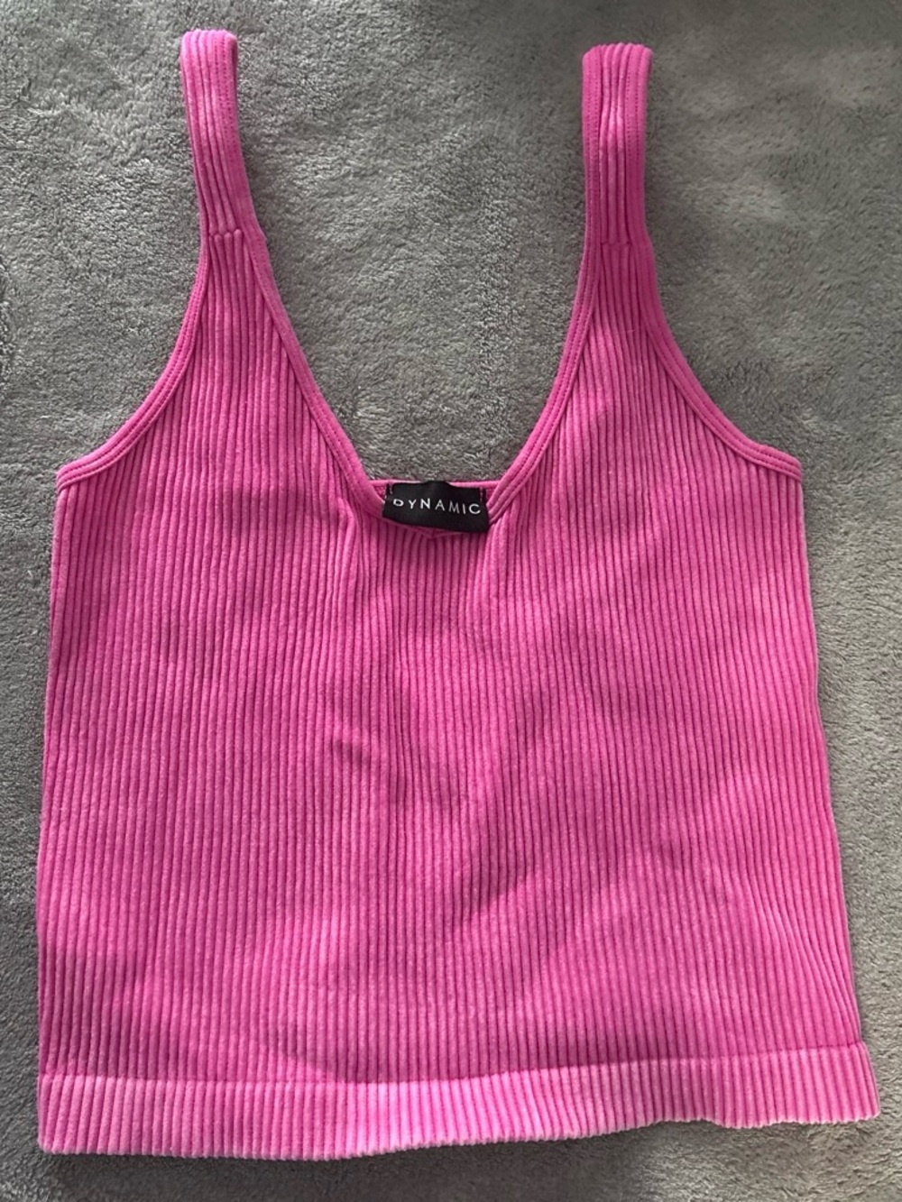 Dynamic Pink Ribbed Tank - Sleeveless Women’s Top